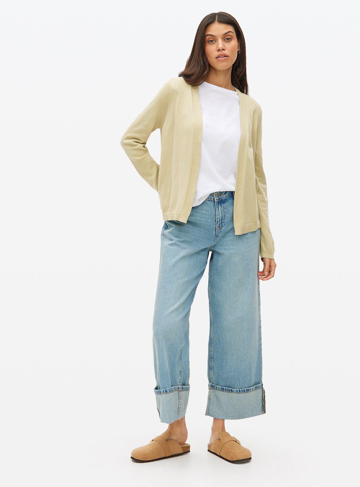 Light Khaki Core Cropped Cardigan 20 - Image 2 thumbnail